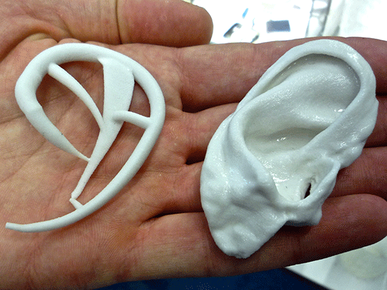 3D design of tissue engineered ear cartilage
