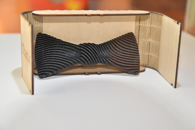 3D printed Bow Tie by Zjenja Doubrovski and Argun Cencen
